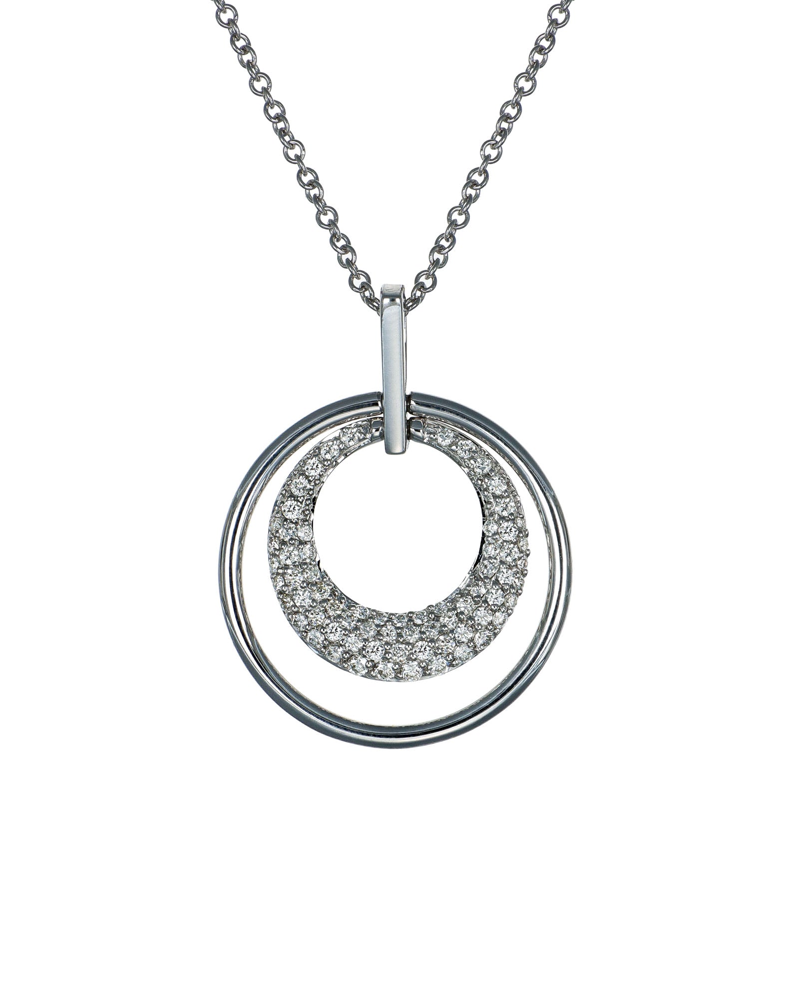 Crescent and Circle Pendant