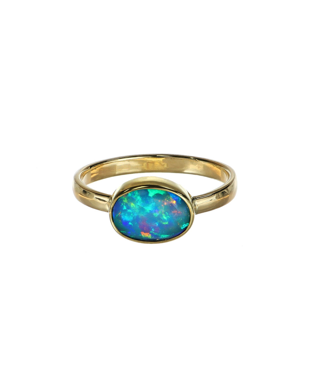 Ethiopian Opal Ring Horizontal